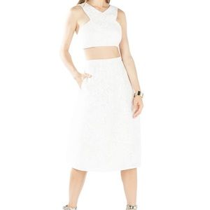 BCBG son Embroidered Mesh Two-Piece Dress W/Tag